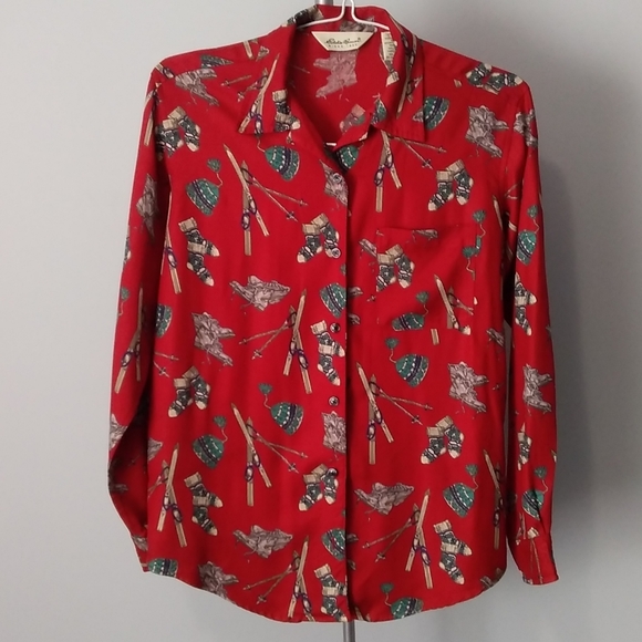 VINTAGE Eddie Bauer "Ski" Shirt - Picture 1 of 8